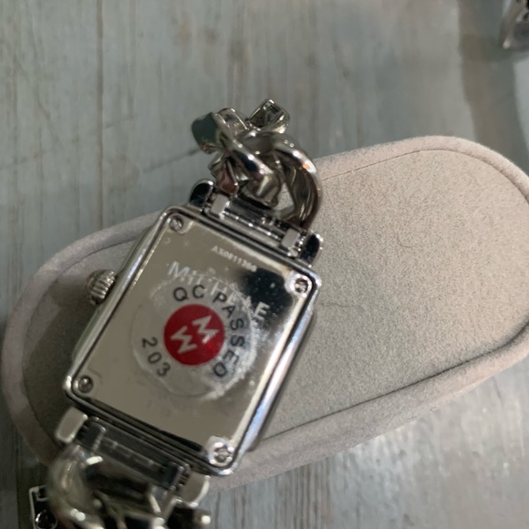 Michele Deco Mini Diamond & Stainless Steel Watch - Picture 6 of 7
